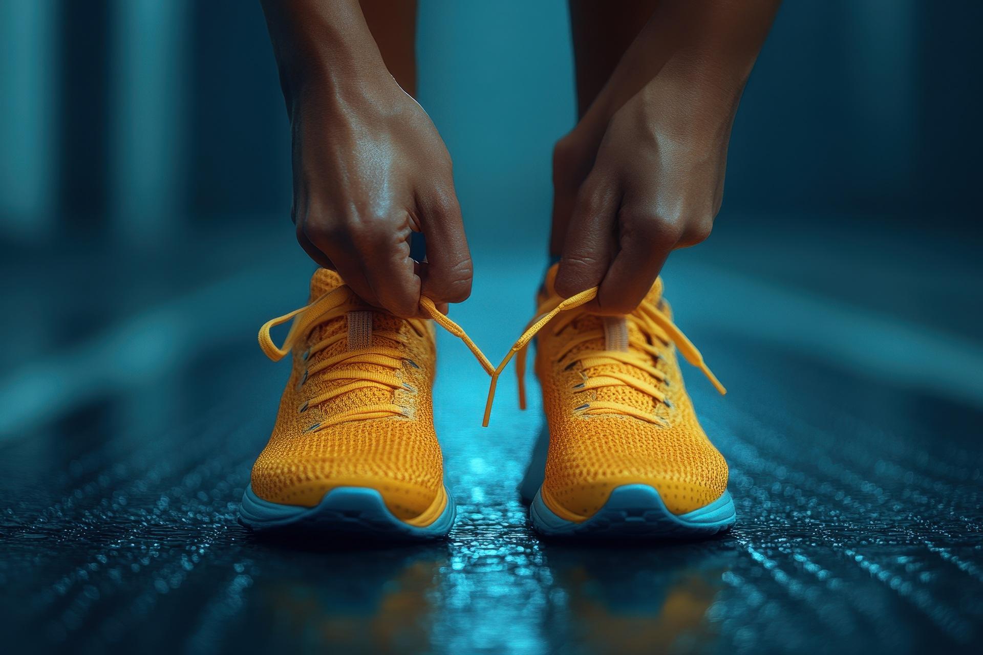 Schnüren moderner Sportschuhe | Barfußschuhe